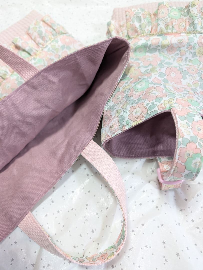 リバティ　レッスンバッグ上履き入れ体操服袋 ハンドメイド　ベッツィ×ヌビ