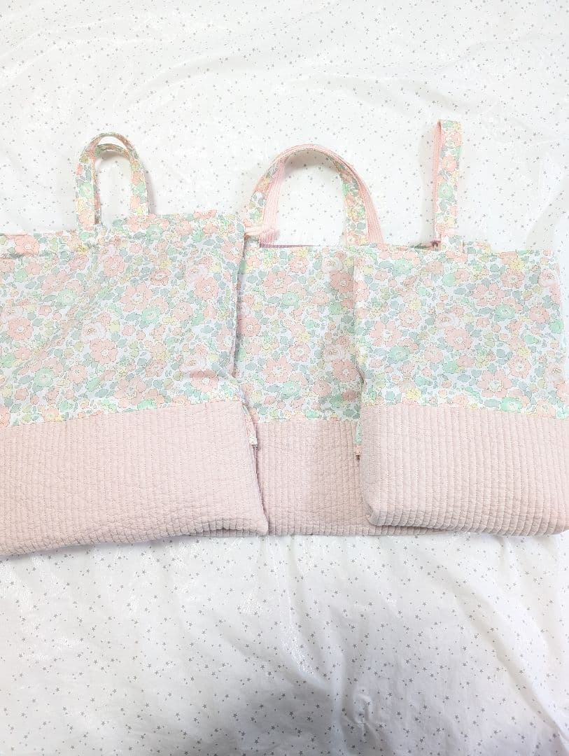 リバティ　レッスンバッグ上履き入れ体操服袋 ハンドメイド　ベッツィ×ヌビ
