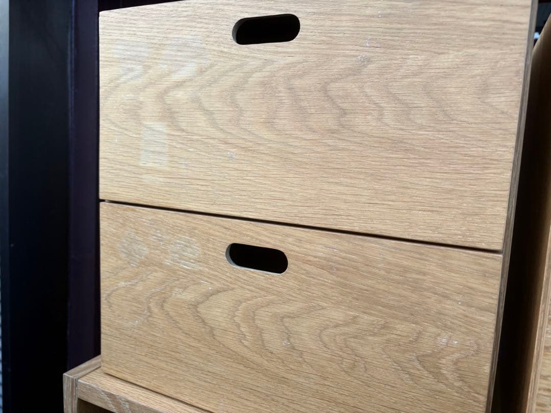 無印良品 木製スタッキングシェルフ 引出し付き ナチュラル