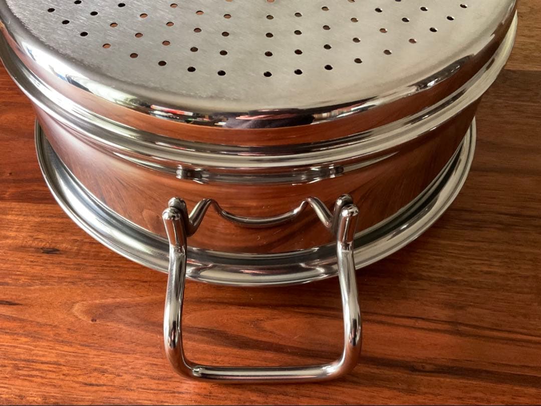 ジオプロダクト 蒸し器付き両手鍋 25cm 日本製 ステンレス