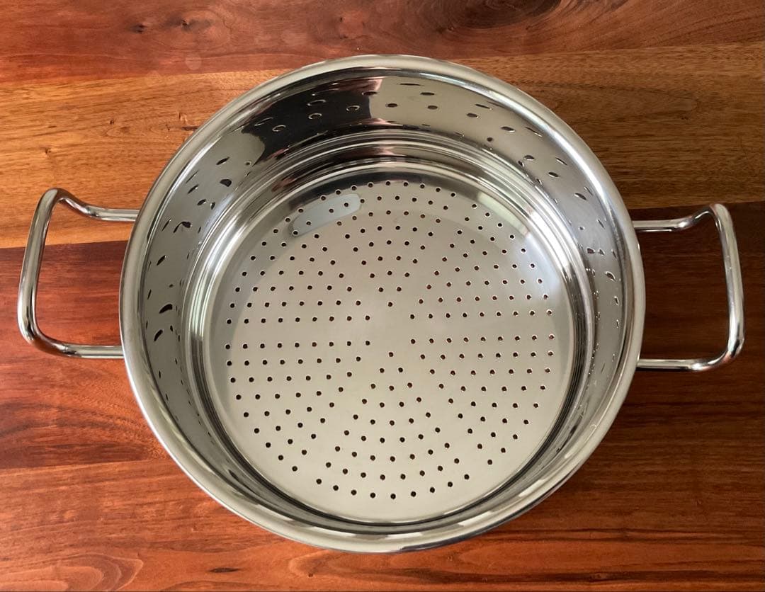 ジオプロダクト 蒸し器付き両手鍋 25cm 日本製 ステンレス