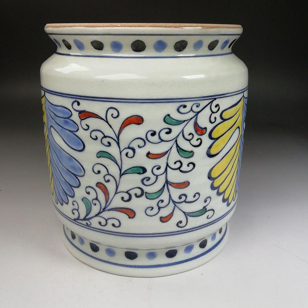 Ｗ２２　水指　『和蘭陀紋』『中村秋峰 造』　共箱　茶道具