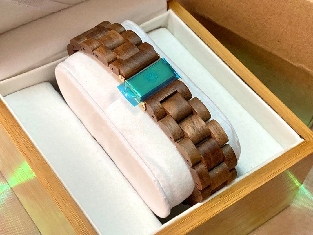 新品未使用 NOZ 腕時計 クオーツモデル ラピスラズリ ウォールナット 天然石