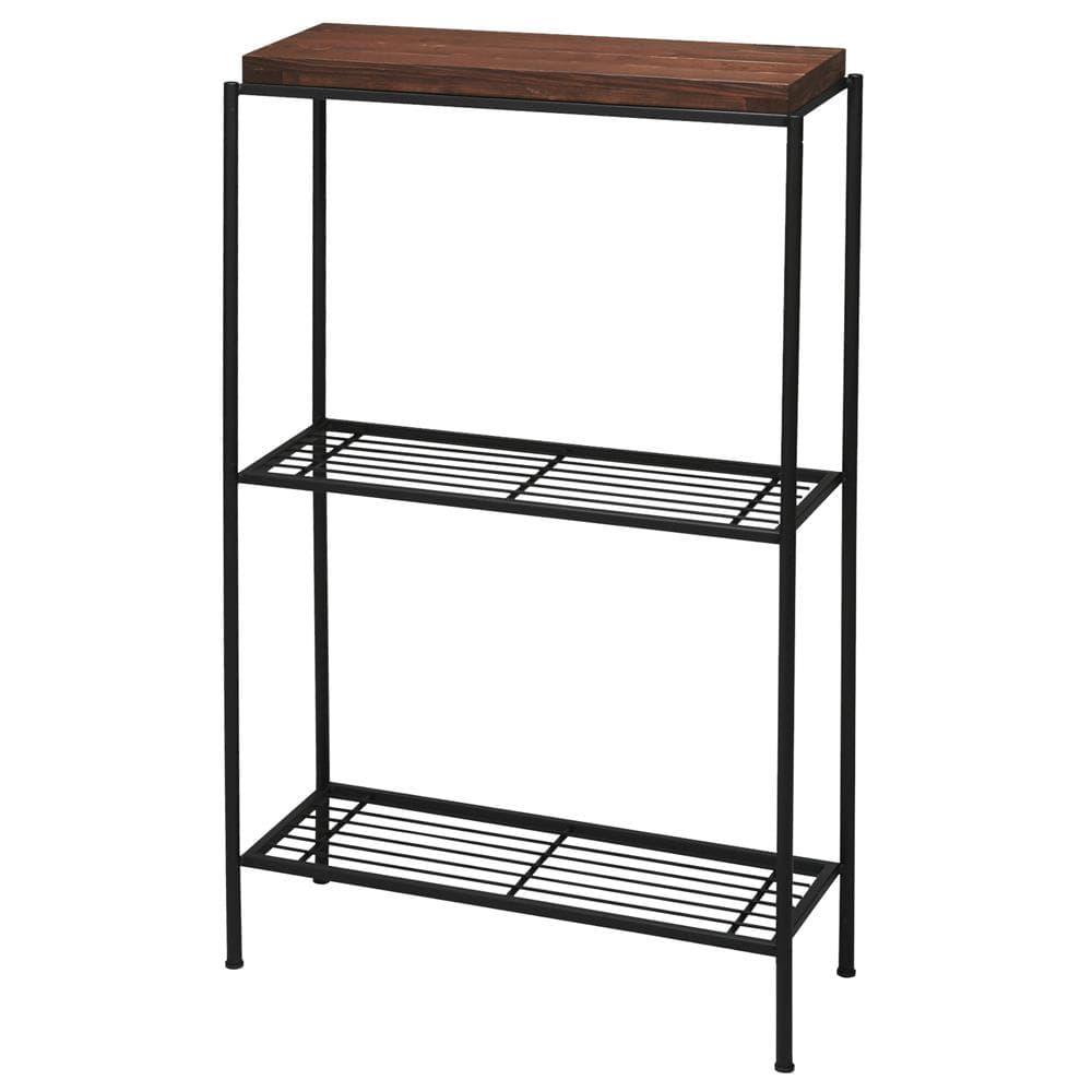 365 ワイドラック /ディスプレイラック/収納棚/軽量/3段/木製/モダン