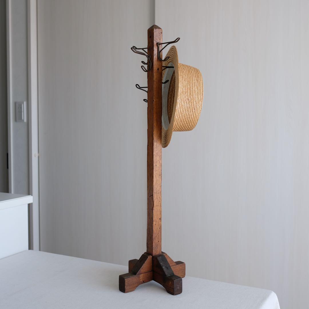 20世紀前期 アメリカ アンティーク 木製 ハンガー スタンド ヴィンテージ