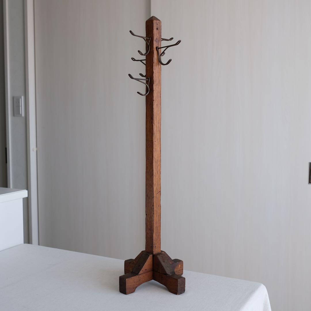 20世紀前期 アメリカ アンティーク 木製 ハンガー スタンド ヴィンテージ