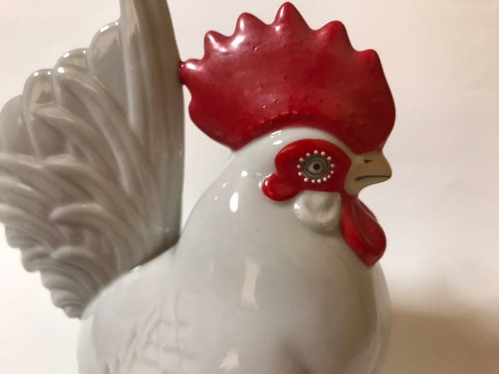 九谷焼 アンティーク 鶏 置物 陶器 骨董