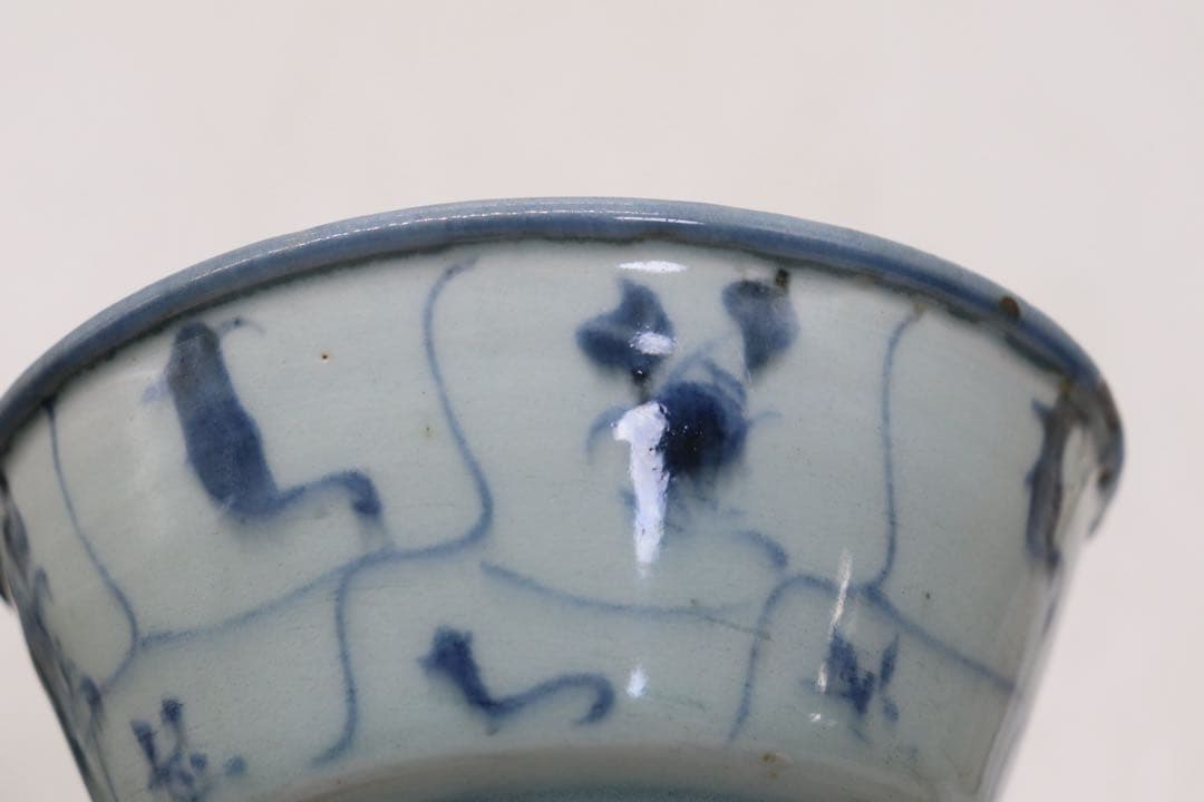 中国　清時代　染付　お碗2点(大)　送料込み260329