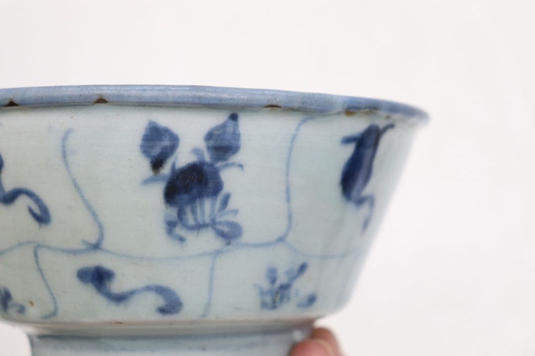 中国　清時代　染付　お碗2点(大)　送料込み260329