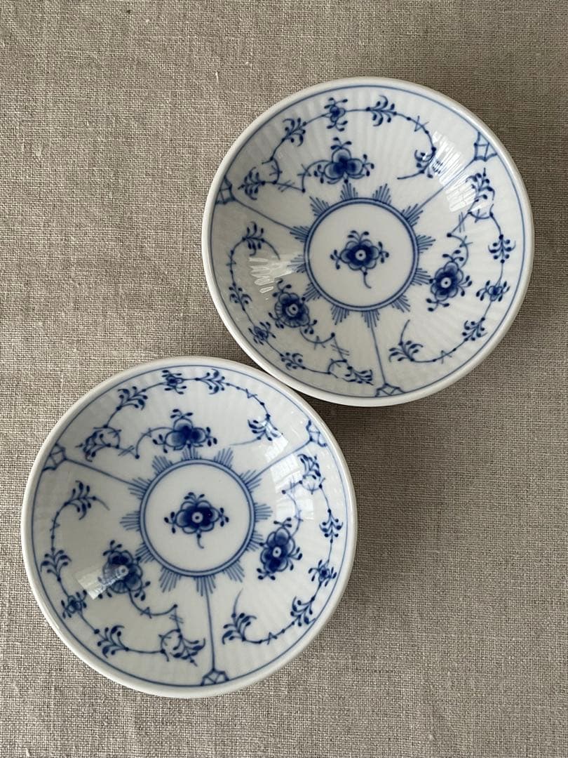 ロイヤルコペンハーゲン ブルーフルーテッド プレイン ボウル 9cm 2個セット