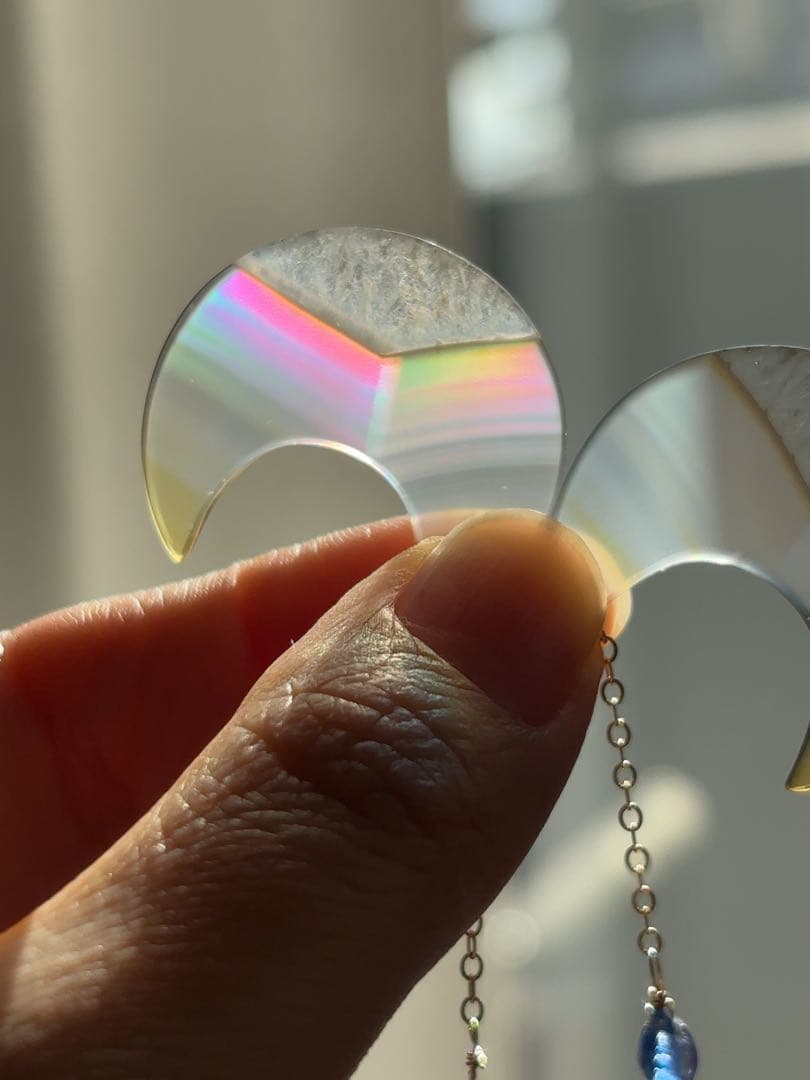 B65 アイリスアゲートドゥルージームーンピアス