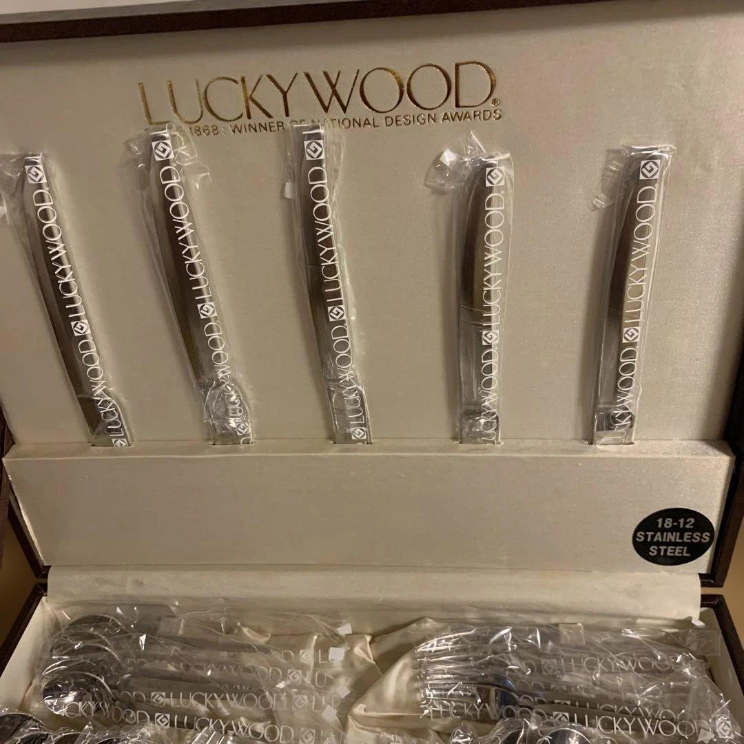 LUCKYWOOD カトラリーセット 18-12ステンレススチール