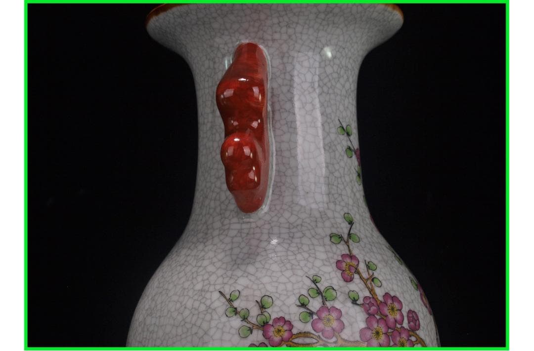 古美術 中国清時代の花瓶　置物激安骨董品<BR> DE952B15-5