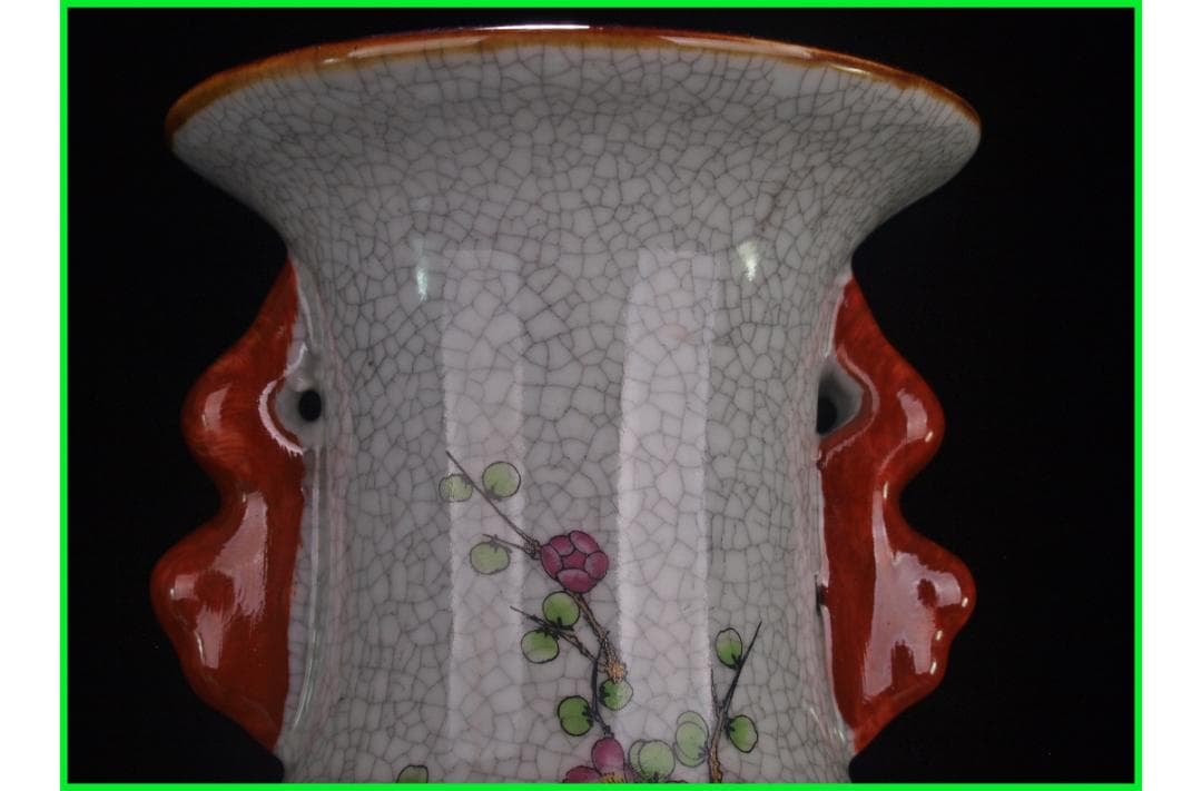 古美術 中国清時代の花瓶　置物激安骨董品<BR> DE952B15-5