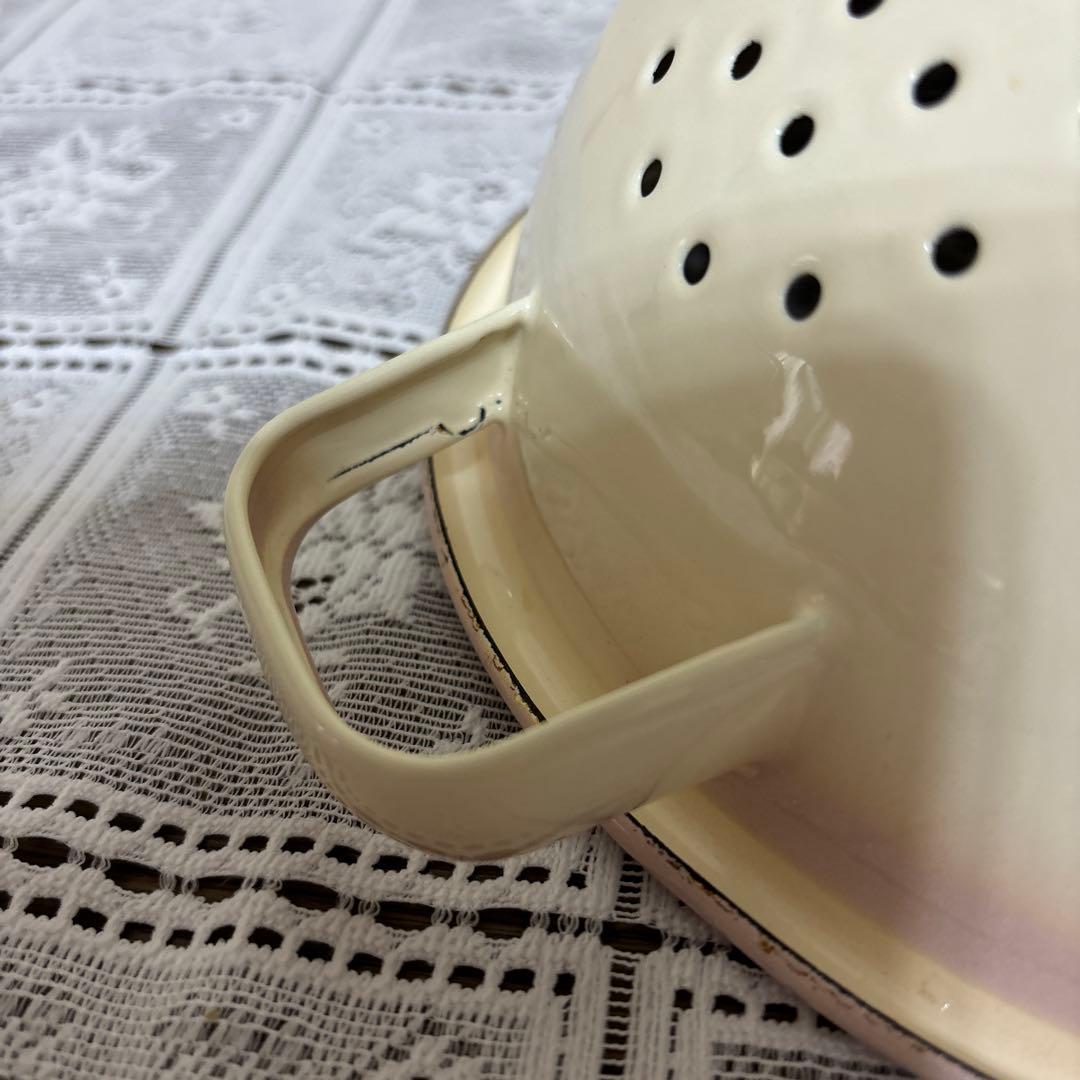 イマン　ダイアナローズ　ホーロー製コランダーＬ