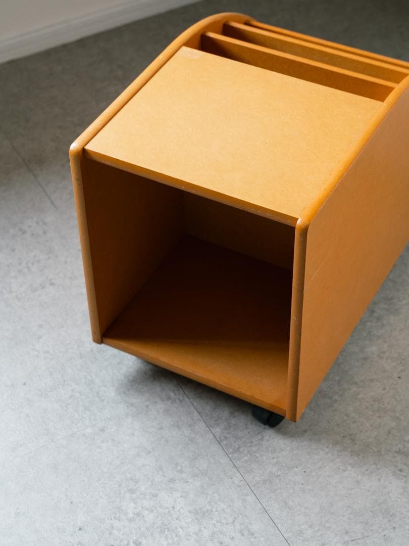 vintage キャスター マガジンラック 収納ワゴン サイドテーブル モダン