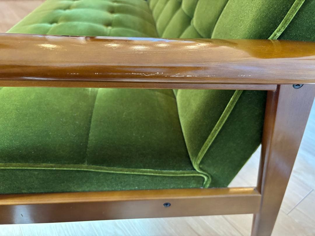 カリモク60 Kチェア2シーター モケットグリーン