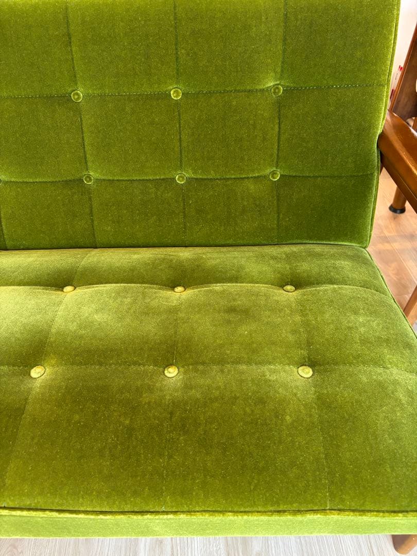 カリモク60 Kチェア2シーター モケットグリーン