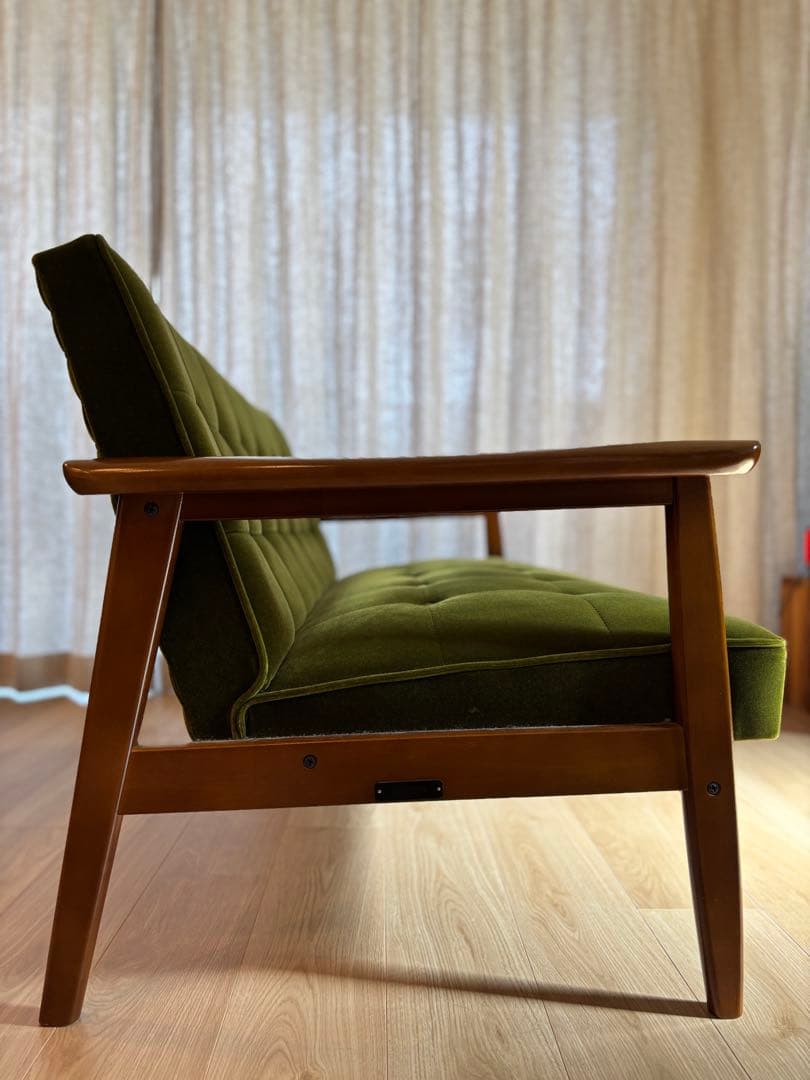 カリモク60 Kチェア2シーター モケットグリーン