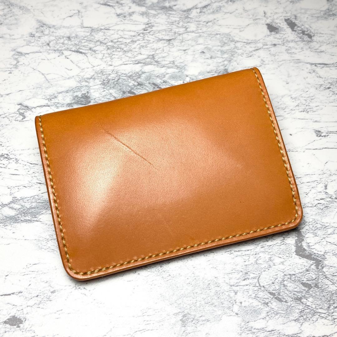 本革 コンパクト財布 栃木レザー 二つ折り財布 メンズ レディース キャメル