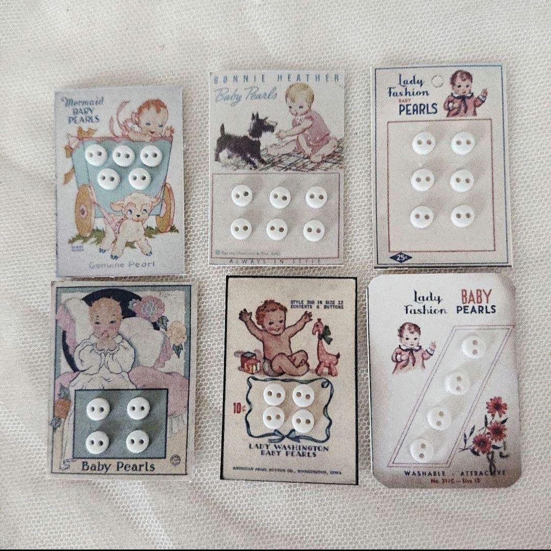 913   ＊レトロな柄のミニボタンシート＊