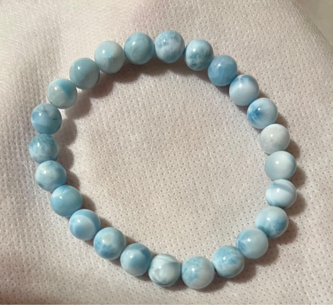 ラリマーブレスレット（8mm）天然石