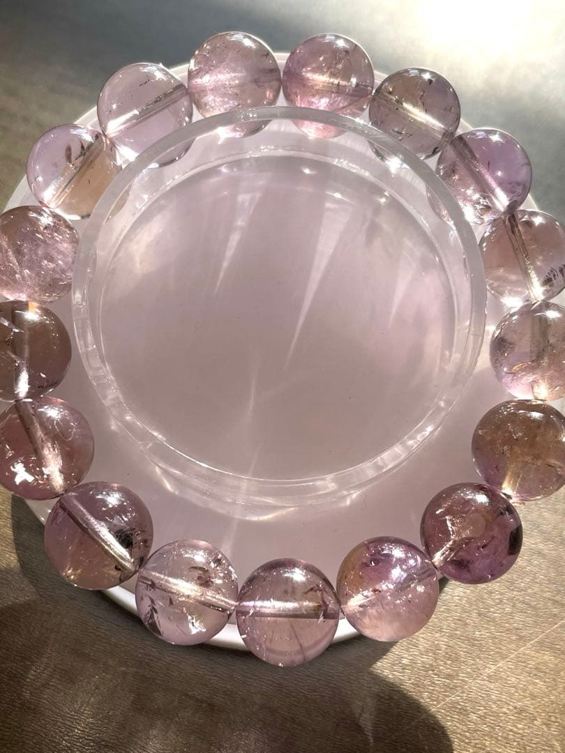極上！高品質アメトリンブレス約12.4㎜【一点限新品】キラキラ虹あり神秘的♡