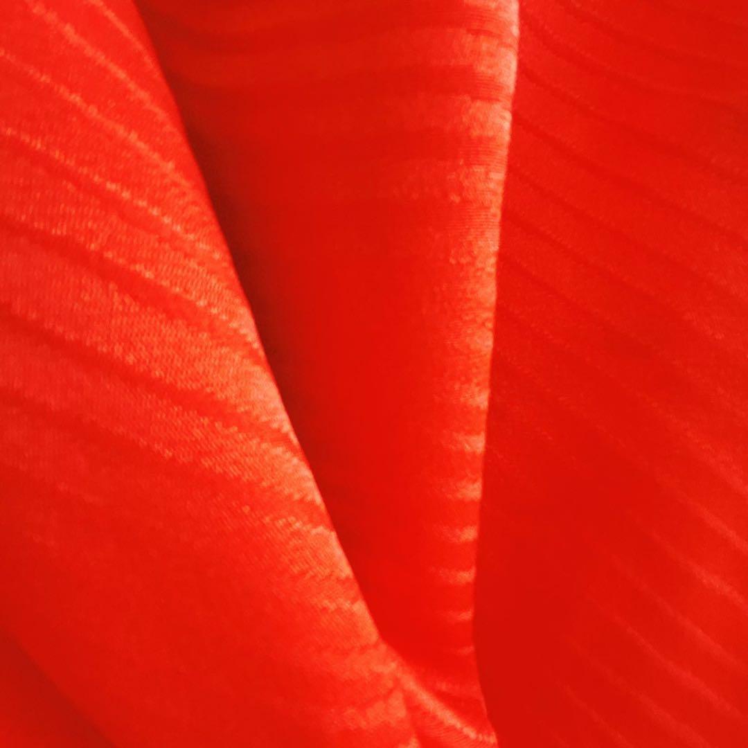 セット七五三7歳女の子長着＆簡単半衿＆結帯＆草履＆バッグ＆小物朱色帯黄系ゴールド