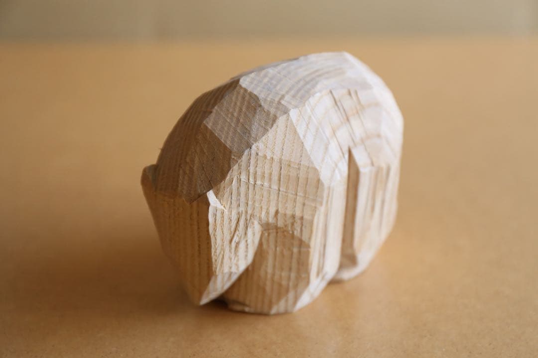 みっちゃん 高野夕輝 木彫り熊&日高山脈セット 彫刻 木彫 オブジェ