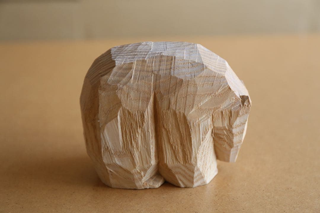 みっちゃん 高野夕輝 木彫り熊&日高山脈セット 彫刻 木彫 オブジェ