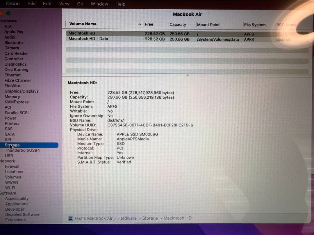 MacBook本体 MacBook Air 2015 13\" 8GB 256GB Corei7 US
