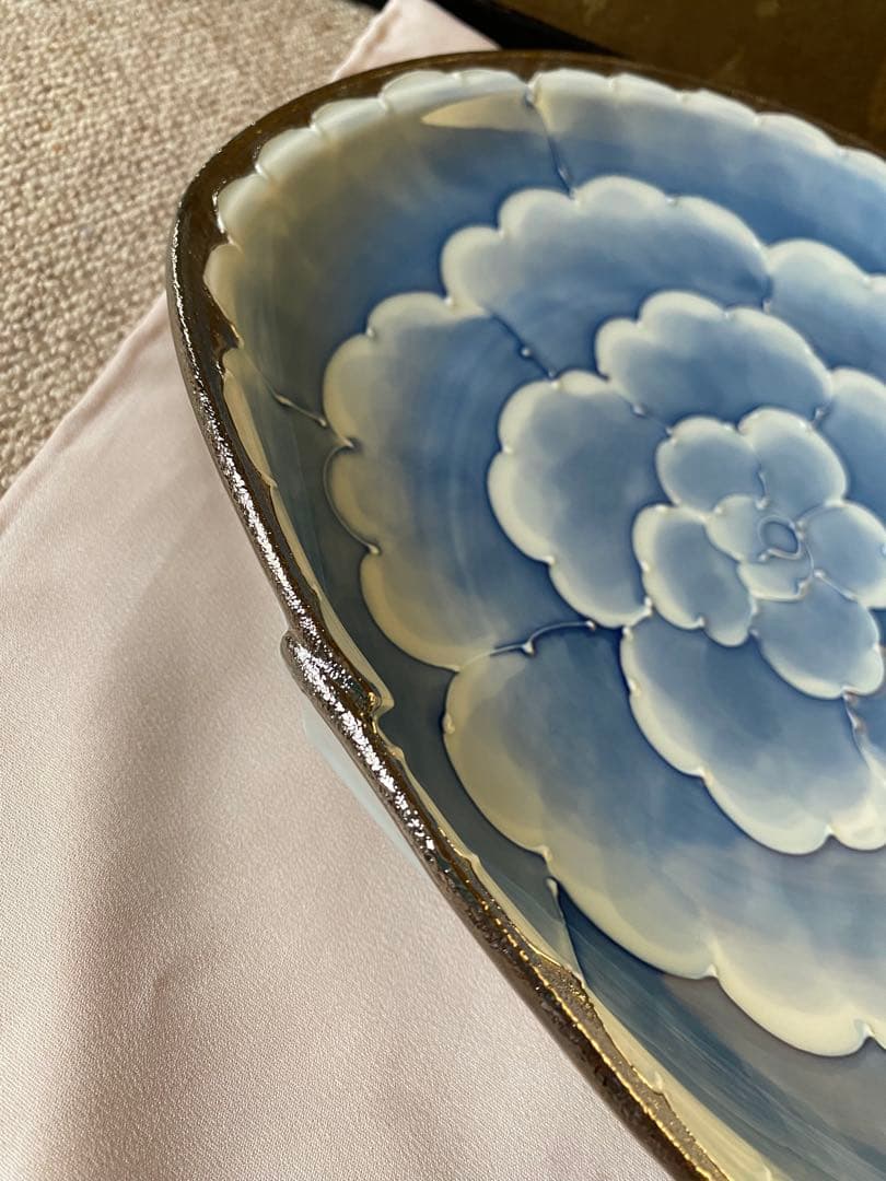 文山窯　可愛い大皿　シェル型一枚