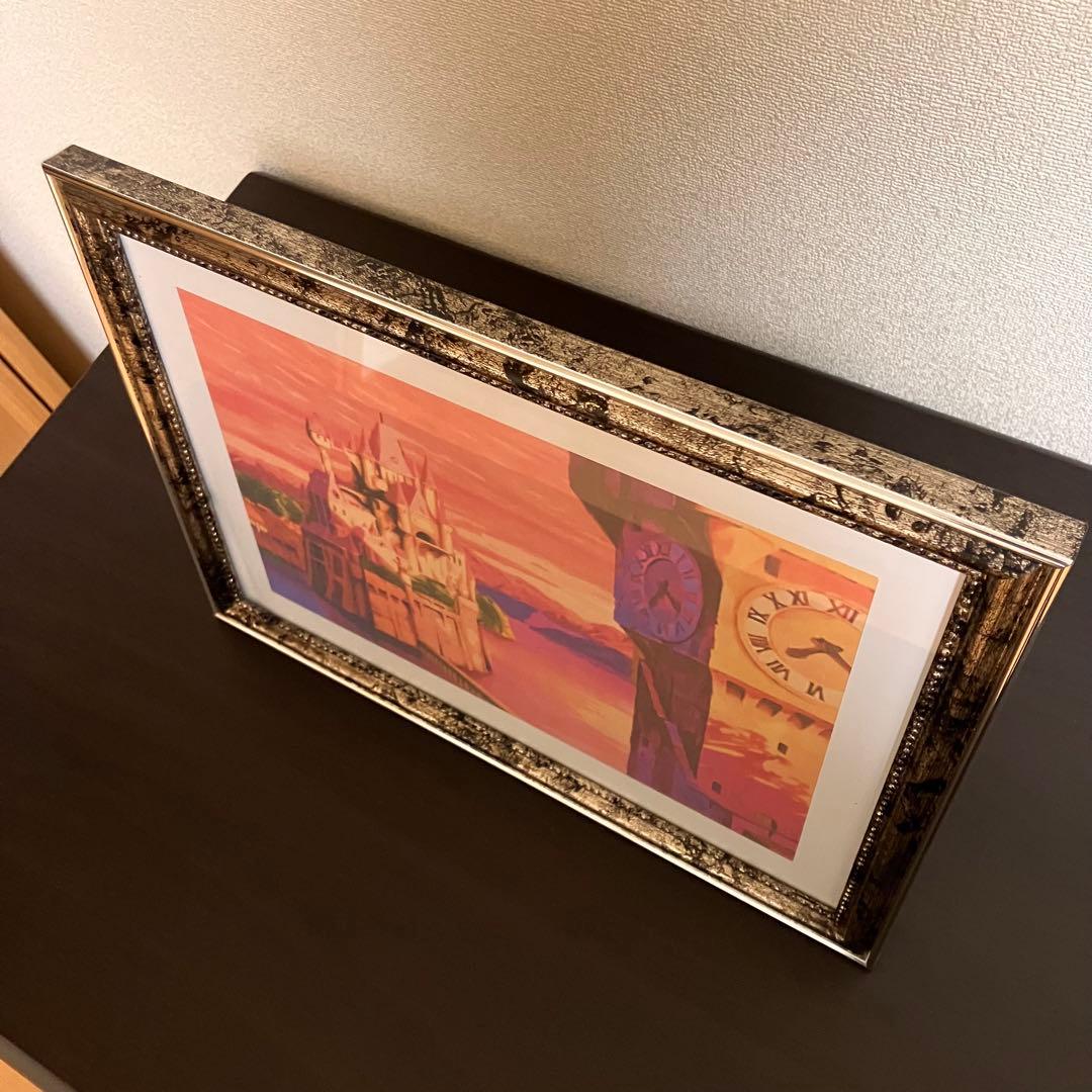 ジブリアート19 カリオストロの城③ 額縁寸法32.7㎝×24.0㎝京藤夏樹真作