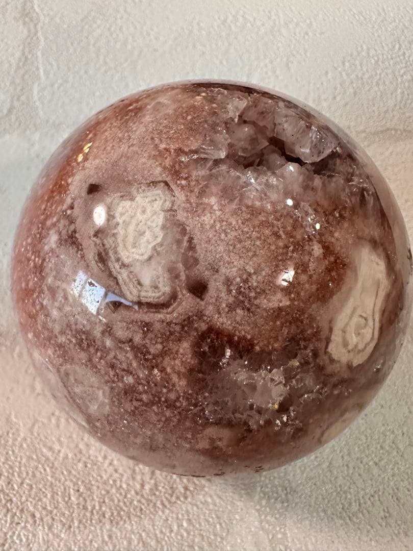 高品質　ピンクアメジスト　アメジスト　笑口　スフィア