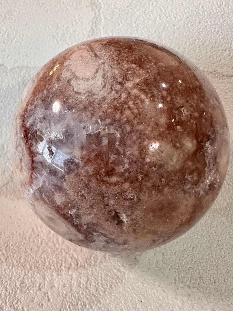 高品質　ピンクアメジスト　アメジスト　笑口　スフィア