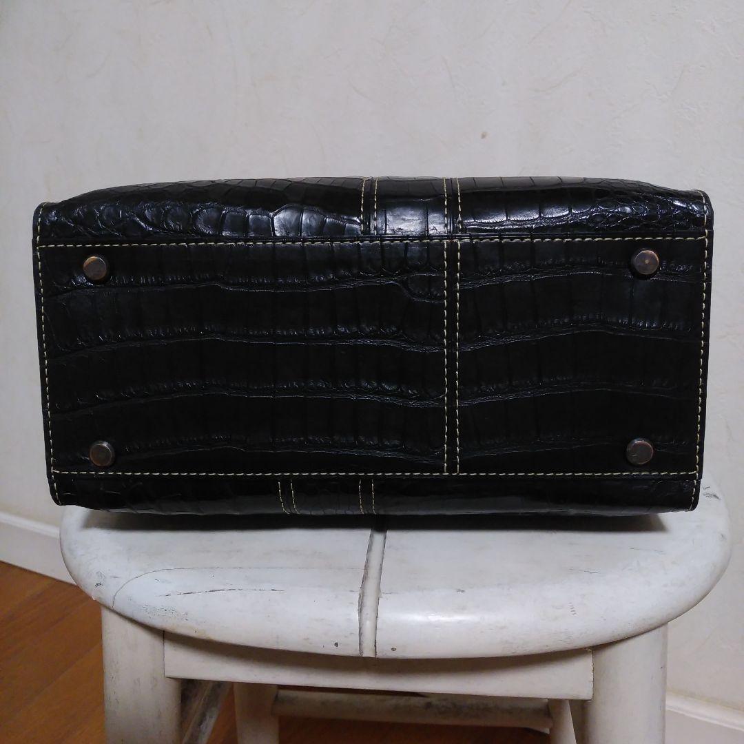 SUZUSEN JAPAN マットクロコ　ハンドバッグ　JRA ワニ