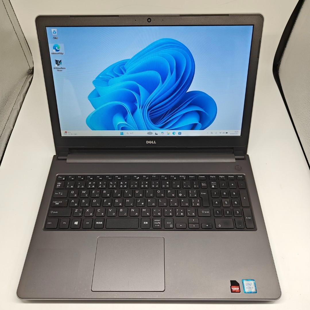 【DELL】高速i7 SSD500GB 16GB 15.6型 グレー ノートPC