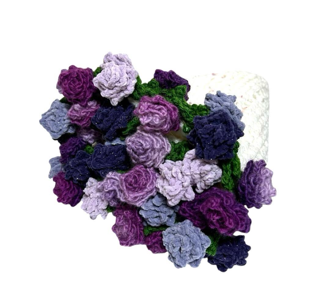 カモミール 花束ブランケット 薔薇 キラキラ グラデ 赤薔薇ブランケット