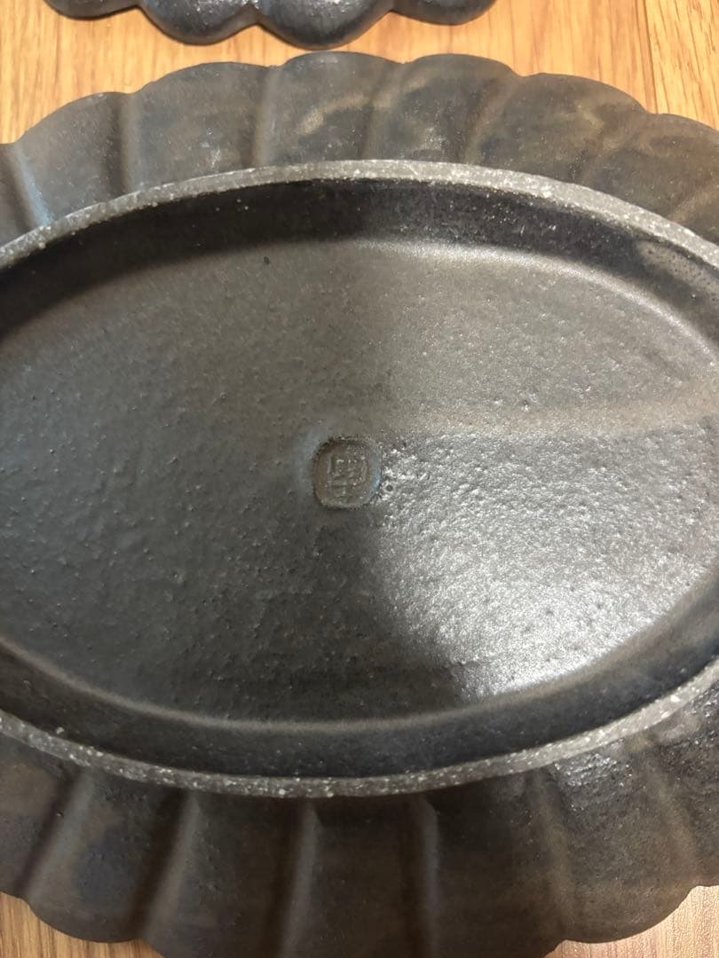 高島大樹　輪花オーバル皿　24cm