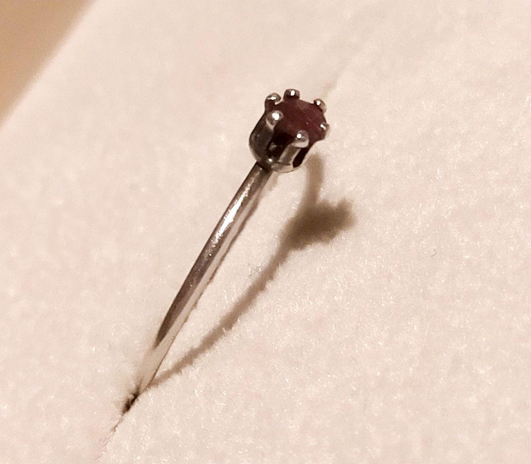 希少石 天然 レッドベリル シルバーリング925 9号ビクスバイト