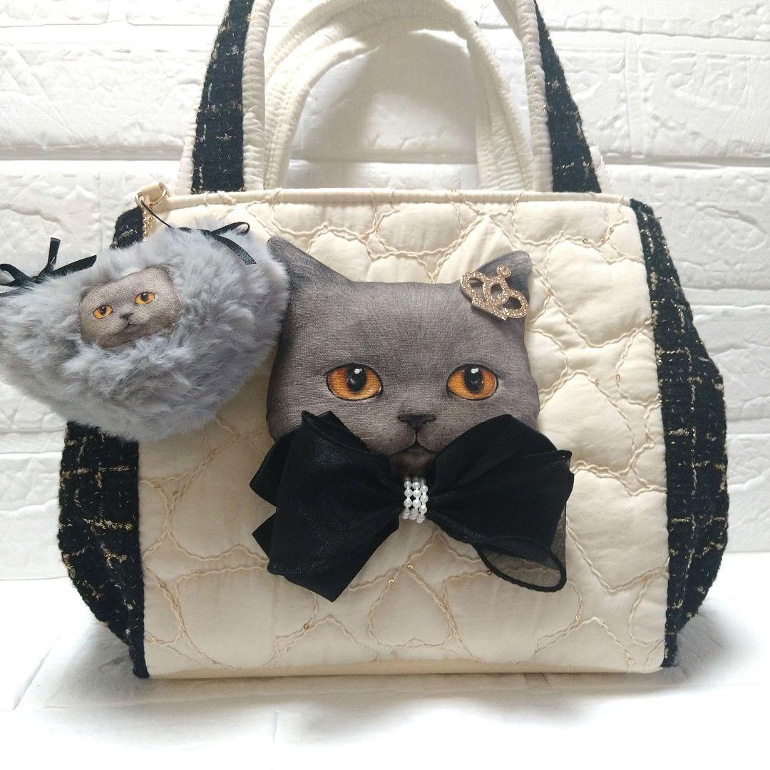 ゆ*ら様 コヤンイサムチョン☆ころりんトートバッグ　ハート刺繍＆ツイード黒　ラブ