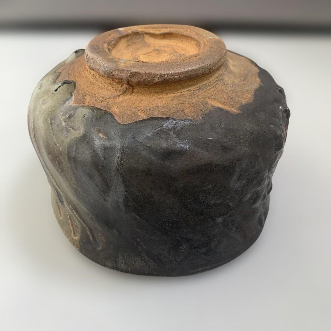 【木箱付き】焦茶色　茶盛