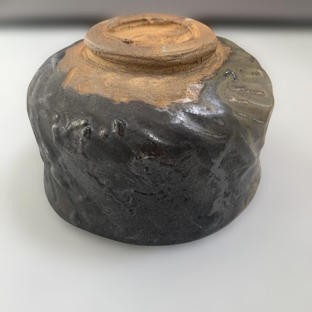 【木箱付き】焦茶色　茶盛