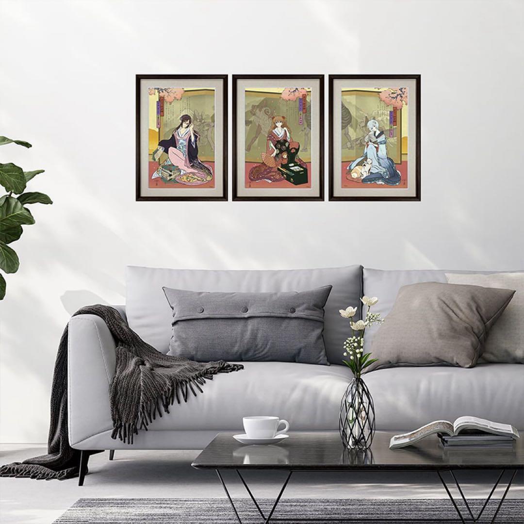 エヴァ浮世絵「箱根八里美人三画揃 マリ」　共通カラー単品　版三