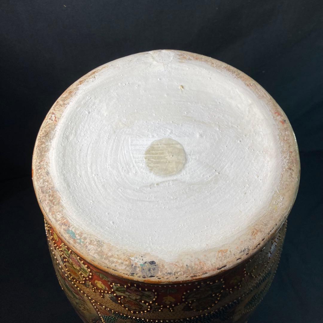 《金彩飾り壺》騎馬武者絵 金彩 飾り壺 大壺 高さ約62cm