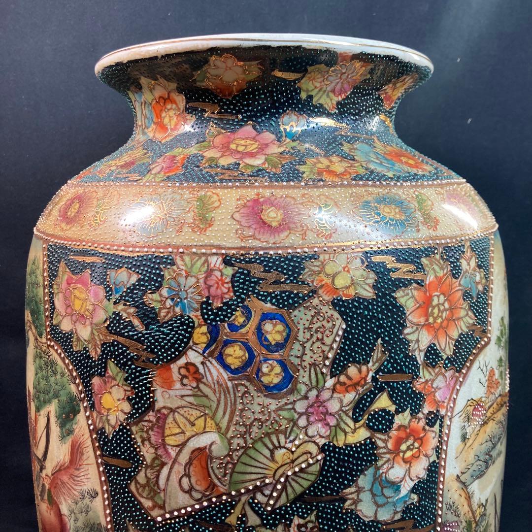 《金彩飾り壺》騎馬武者絵 金彩 飾り壺 大壺 高さ約62cm