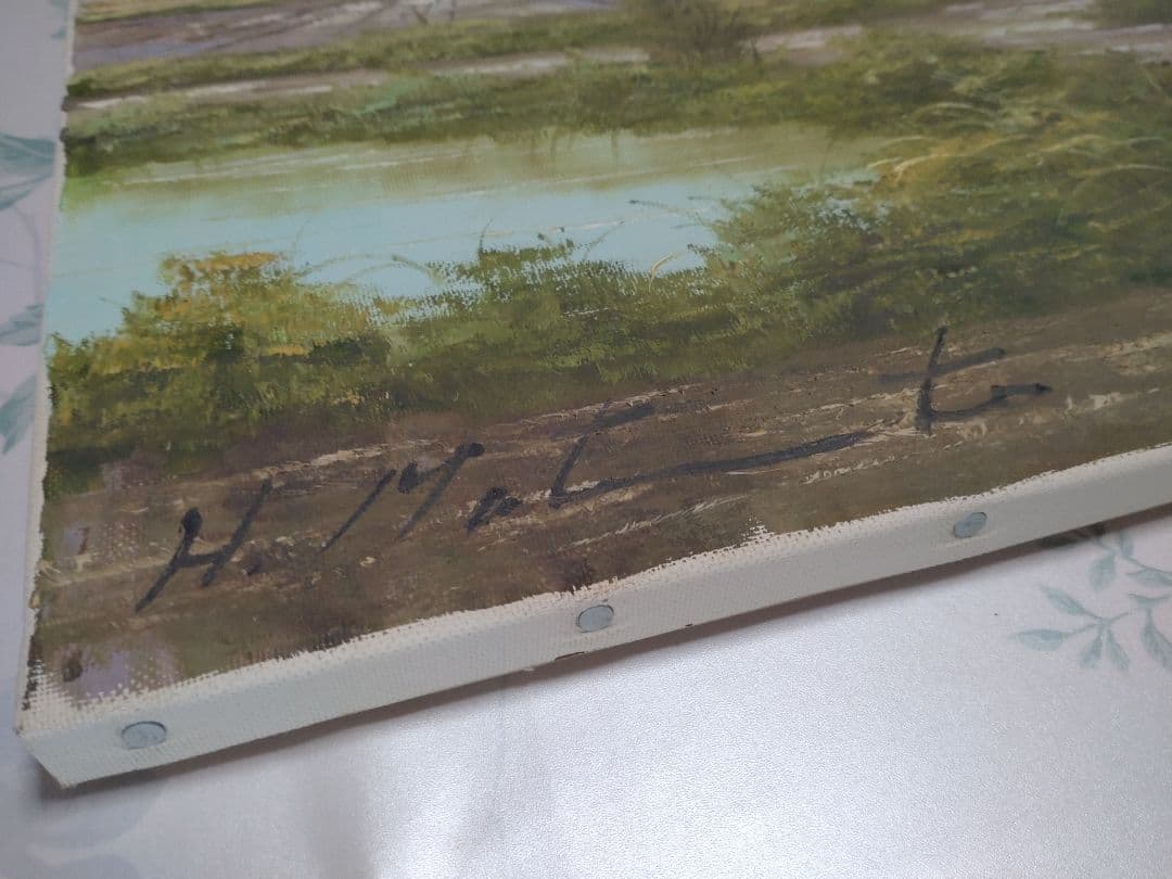 美しき名画　日本の原風景　油彩画 　合掌造りの里　松本弘　白川郷