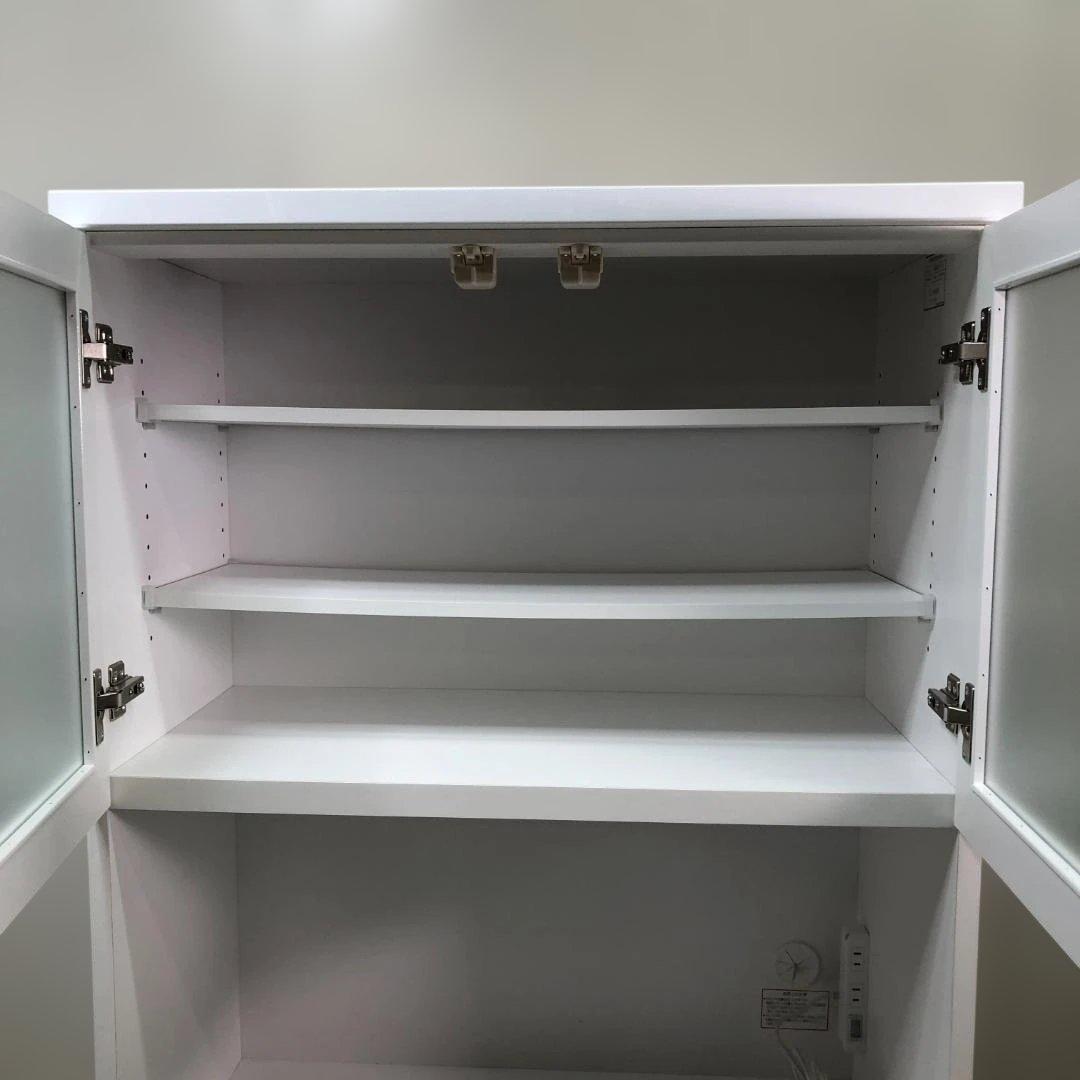 ニトリ COPAIN 80KB WH 食器棚 キッチンボード 260207-8