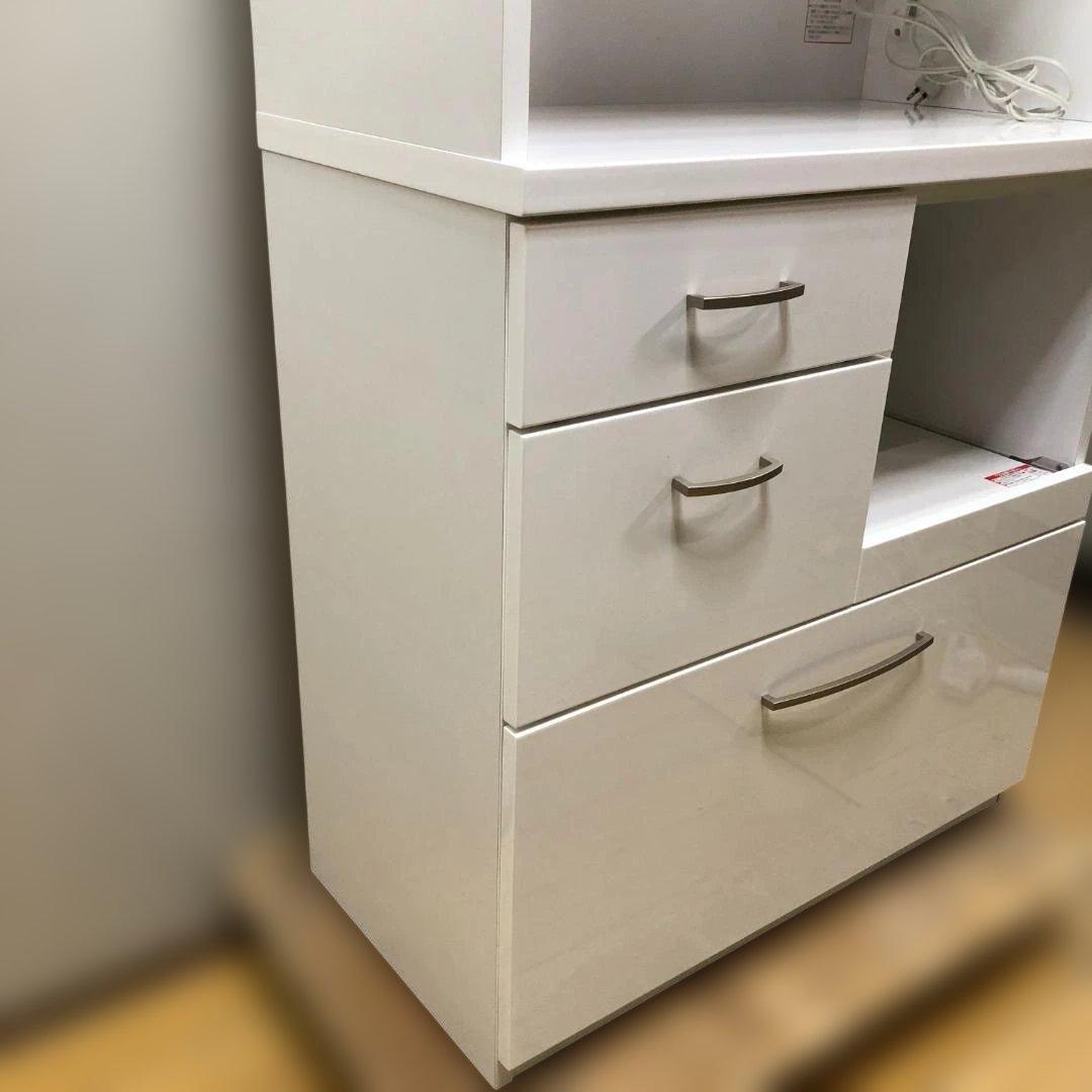 ニトリ COPAIN 80KB WH 食器棚 キッチンボード 260207-8