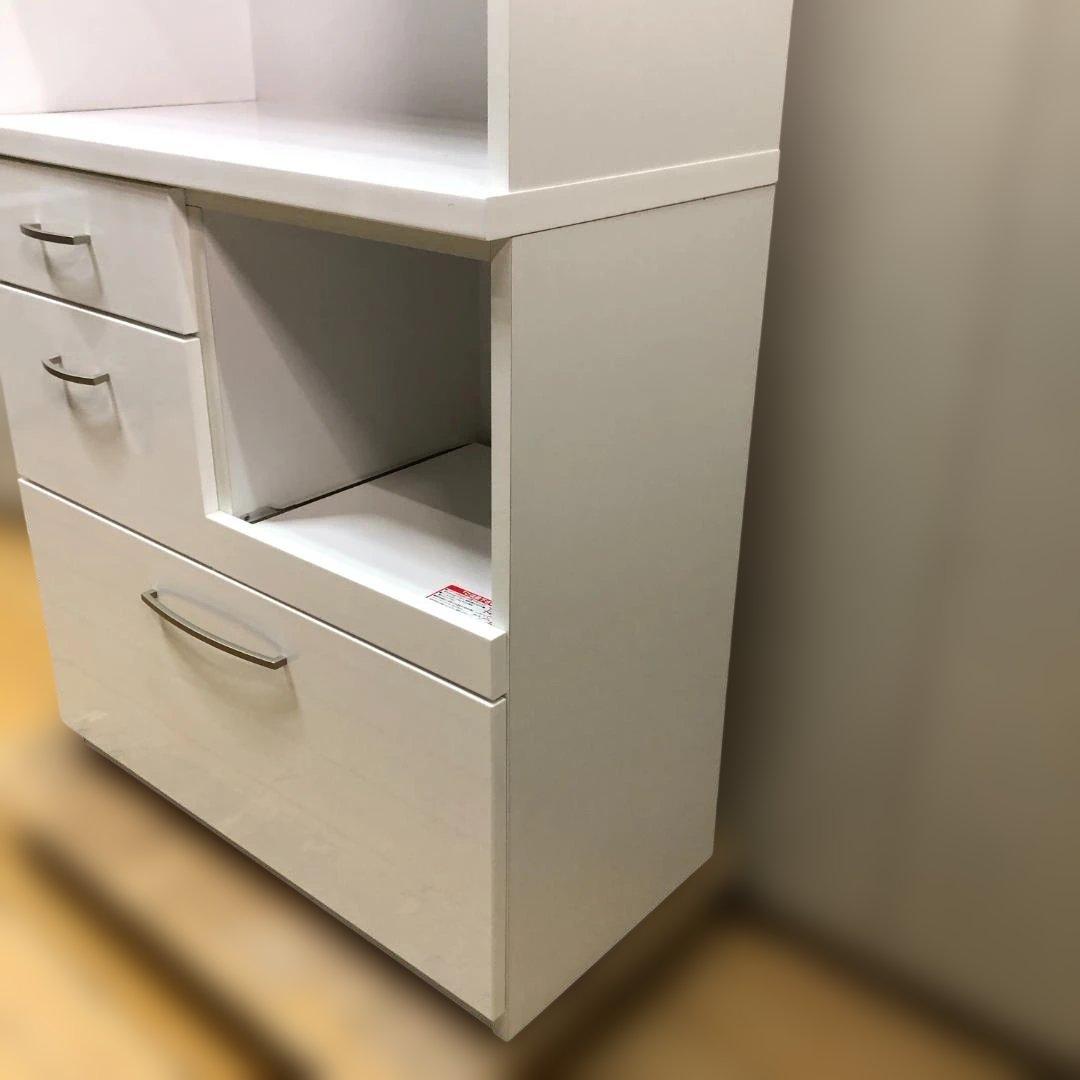 ニトリ COPAIN 80KB WH 食器棚 キッチンボード 260207-8